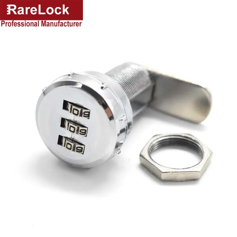 Combination Cam Lock 3 Digit for Box Cabinet Drawer Door Custom Password Rarelock MMS255 G