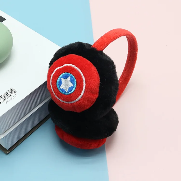 Creative Ear Warmer Cartoon Avengers Captain America Spider-Man Anime Peripheral Boys and Girls Warm Outdoor Anti-freeze Earmuff