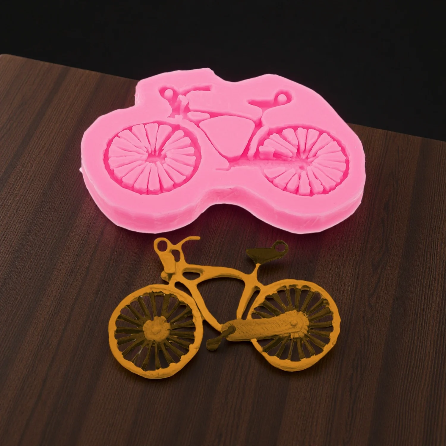 Silicone Bicycle Mold Fondant Chocolate Molds Sugarcraft Clay DIY Handmade Baking Tool for Cake Decoration