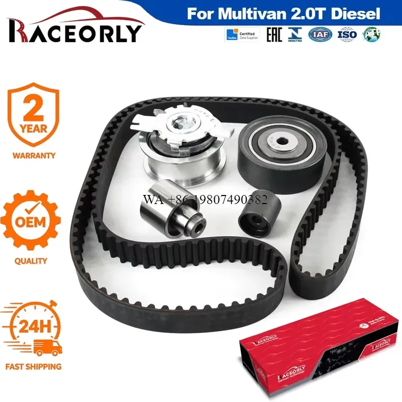 wmwmnu Engine Timing Belt Kit for RACEORLY 03L198119D 03L198119B Multivan 2.0T CLJ Replacement Auto Parts