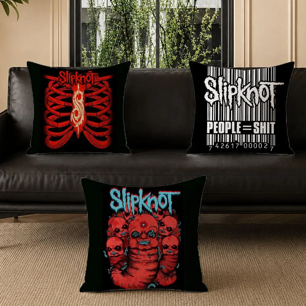 band Slipknot Cushion Cover Washable Soft Thick Cushion Cover Decorative Pillowcase for Sofa Living Room Home