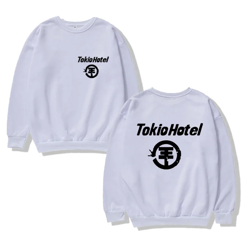 Rock Band Sweatshirt Tokio Hotel Print Crew Neck Sweatshirt Tokio Hotel Top Text Pattern Harajuku Fashion Clothing