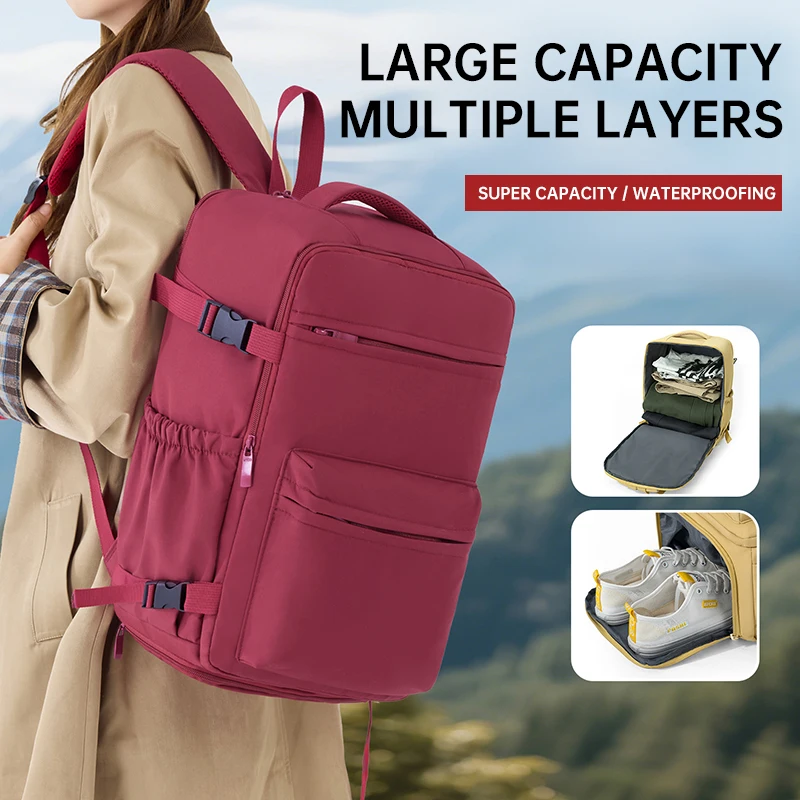 Travel Backpack Men's Large-Capacity Backpack 2026 New Model Short-Distance Travel Lightweight Women's Backpack Luggage School Bag Student Overseas Boarding