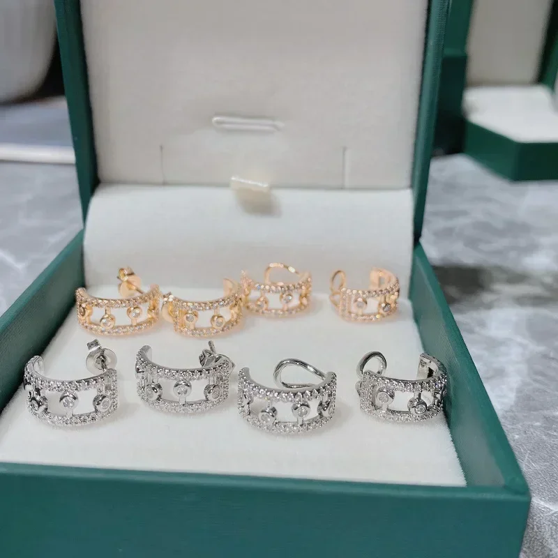 

MDL Муассанит Стиль.Звезда с одинаковыми маленькими серьгами из циркония в форме капли, женские позолоченные серьги с полой нотой и бриллиантами