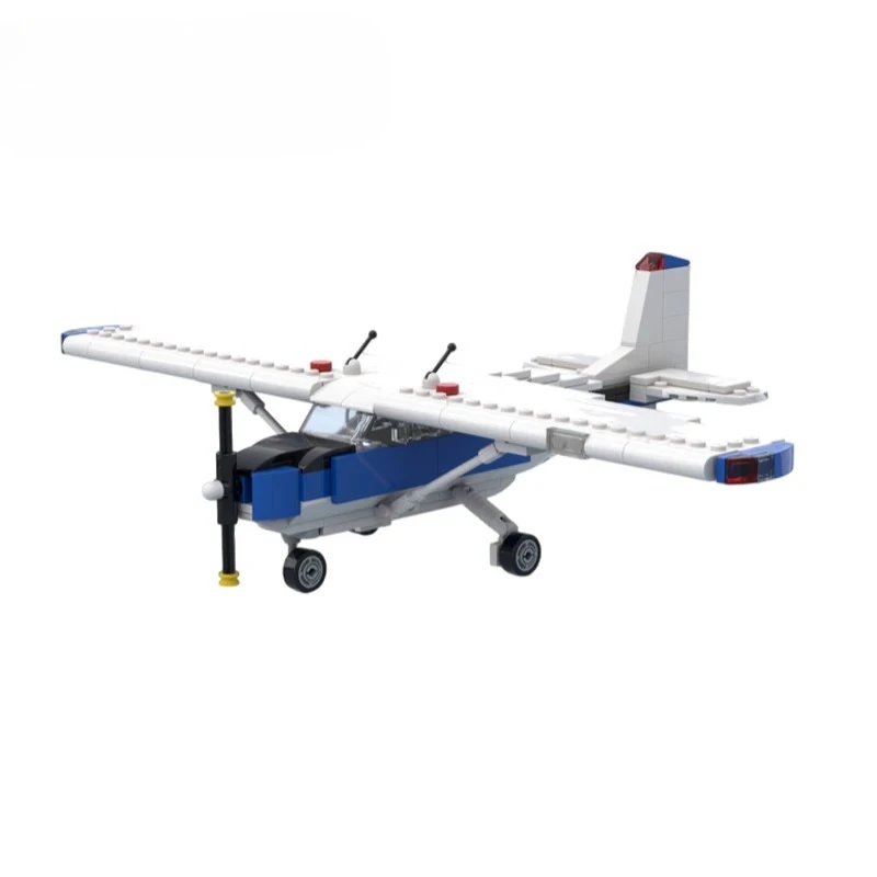 

281pcs MOC Cessna 172 Straight Tail City Airport Model Building Blocks Toys Decorative Ornaments Modular Technology Gifts