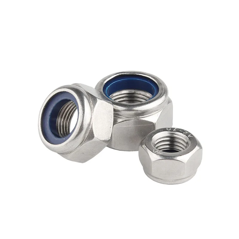 5/10/20/50 Buah M3 M4 M5 M6 M8 M10 M12 Mur Pengunci Benang Kiri Baja Tahan Karat Mur Anti-selip Segi Enam Putar Terbalik