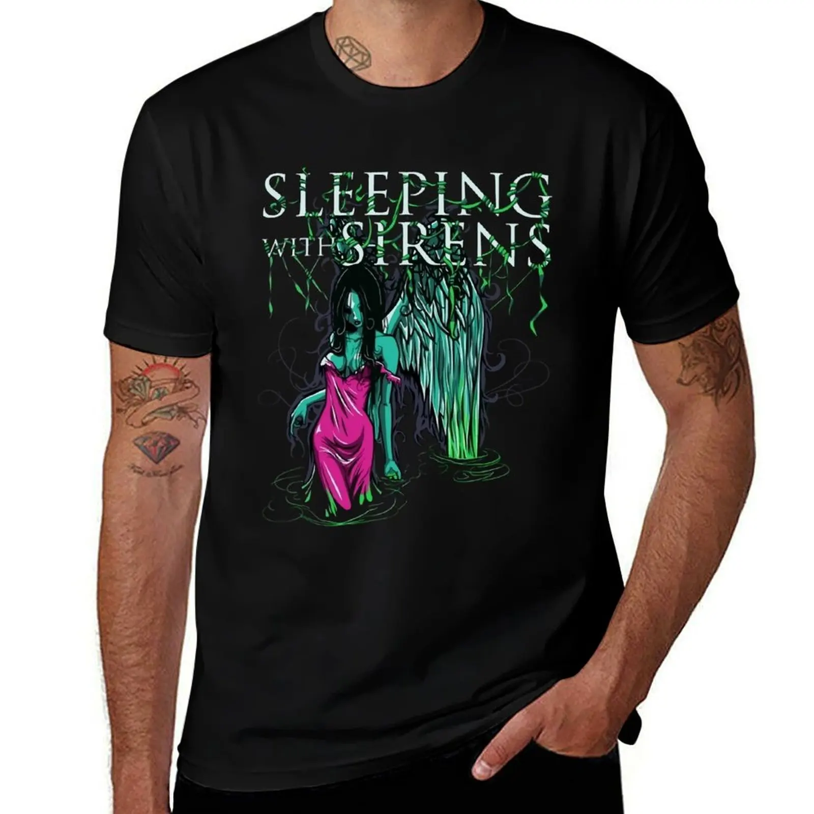 Sleeping with Sirens Youth Teenager T-Shirt Active Sports Short Sleeve Cotton Shirt T-Shirt