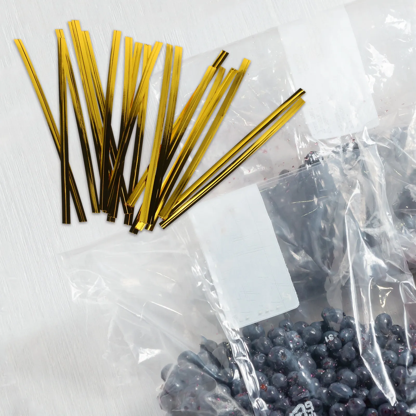 1600 szt. Złote opaski kablowe – Food Storage Plastic Bag recenzja i cena