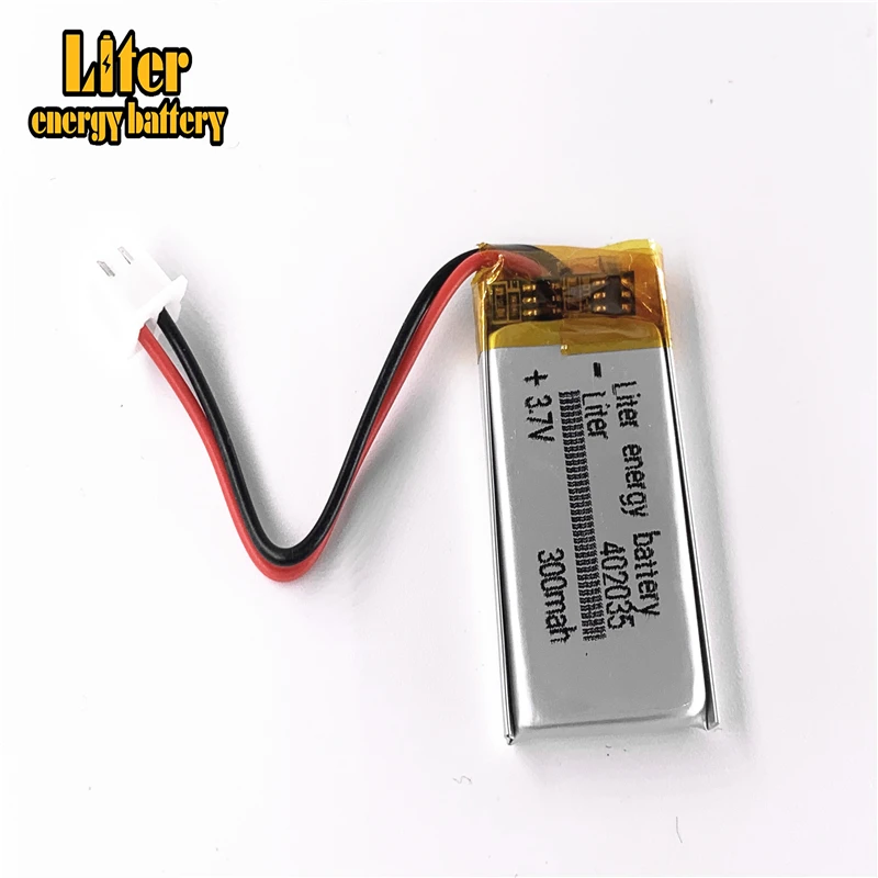 XHR-2P 2.54  402035 300mAh 3.7V polymer battery MP3 mobile speaker GPS loudspeaker story machine