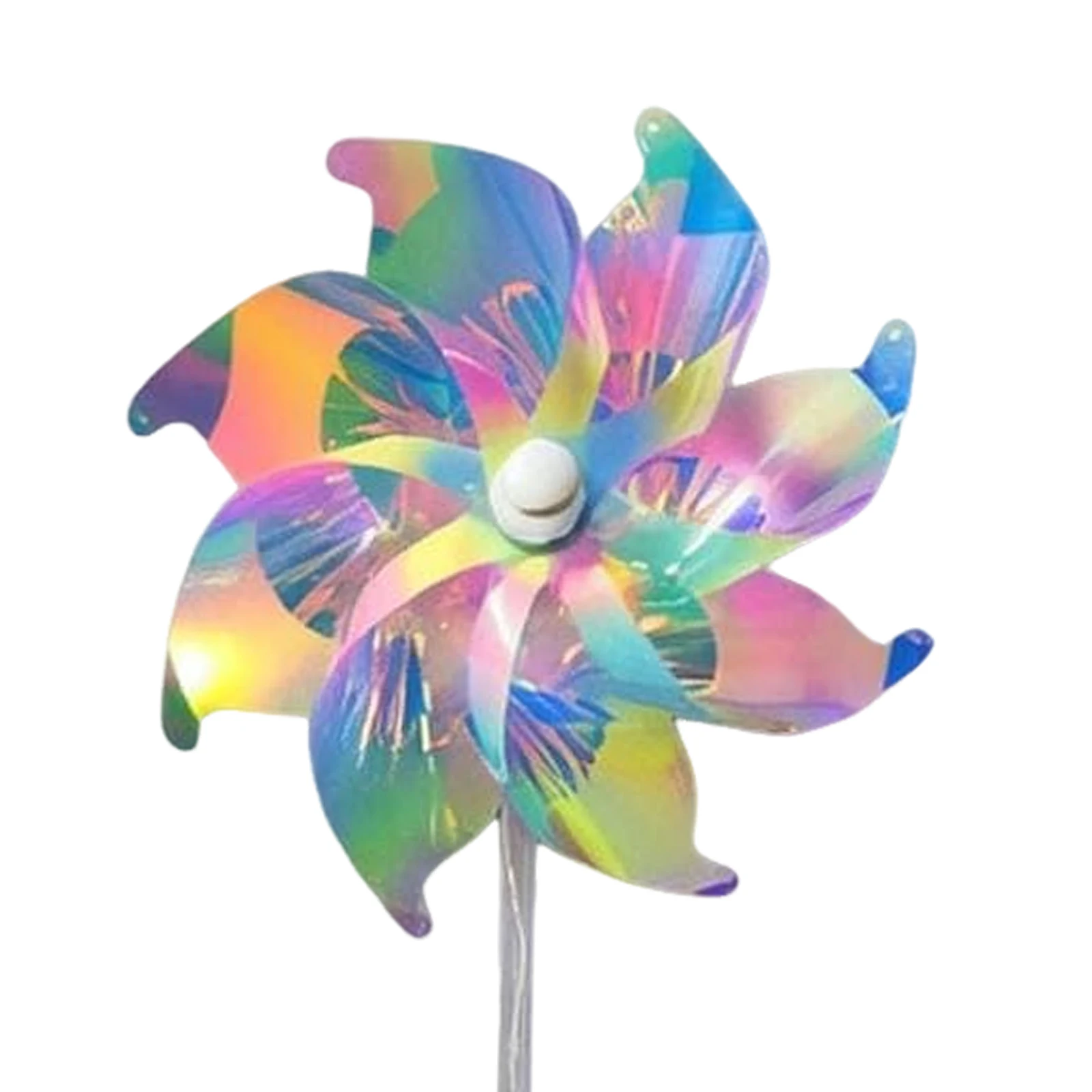 Solar Rainbow Pinwheel Garden Light with LED Solar Lights Creative Pinwheel Lighting Stake for Lawn Patio Walkway Flower Bed view 3