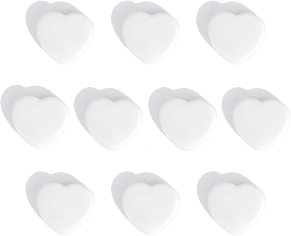 30 sztuk czarnych magnesów w kształcie serca do lodówki – mocne, wytrzymałe, do domu i biura