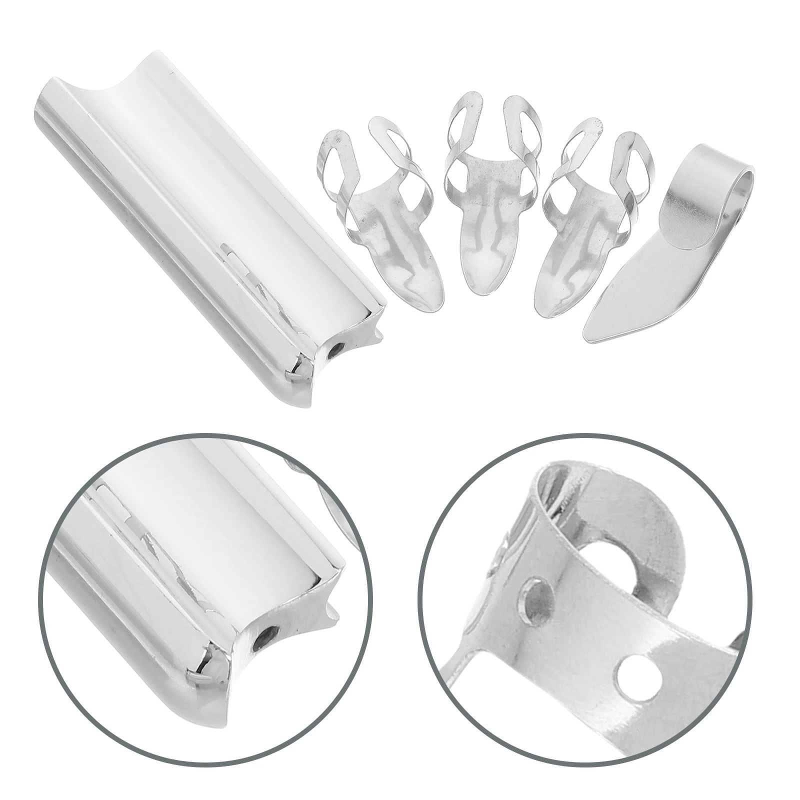 

10 Pcs Adjustable Guitar Slide Finger Cots Nickel Alloy Copper Acoustic Accessories