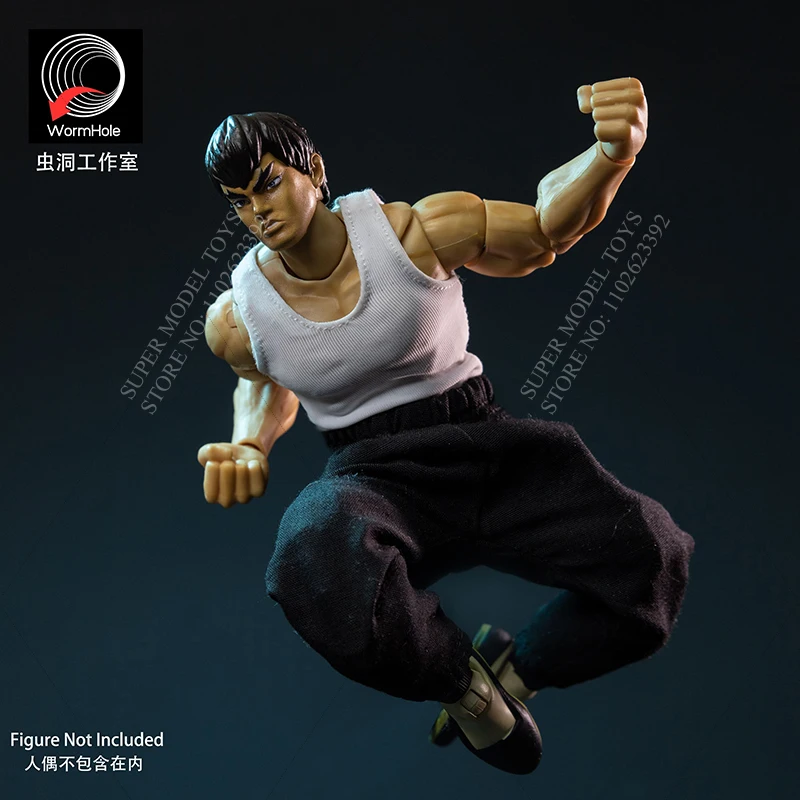 W magazynie 1/12 Skala Mężczyzna Żołnierz Jada Ubrania Akcesoria Casual Solid Color Kung Fu Garnitur Dla 6-calowego modelu figurki akcji