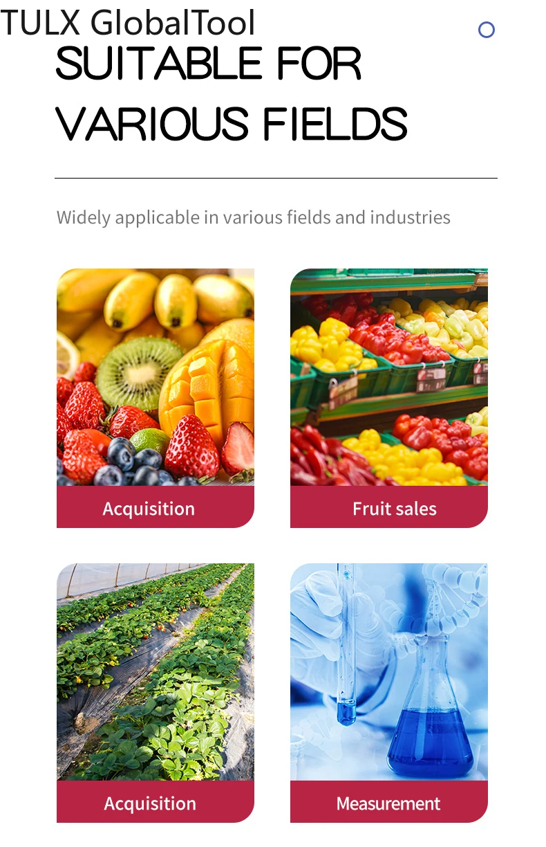 

Портативный рефрактометр TULX для измерения концентрации сахара 0-35% Brix, сахариметр, тестер сахара для фруктов и винограда с ATC