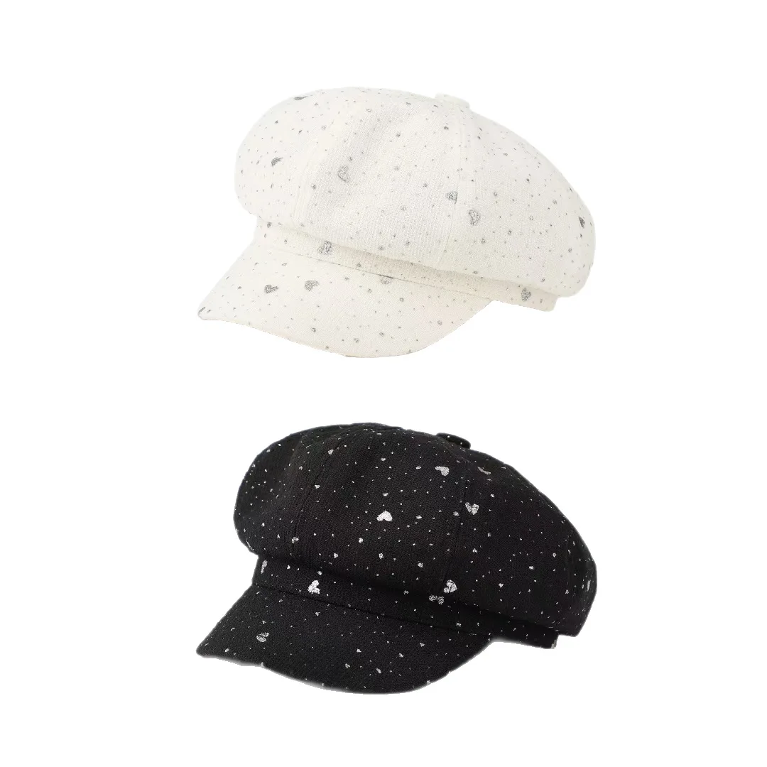 Veelzijdige Minimalistische Eendenbek Cap Achthoekige Cap Damesmode Stijlvolle Look Kleine Baret Hoed Retro Krantenverkoper Hoed Gorra 4m760