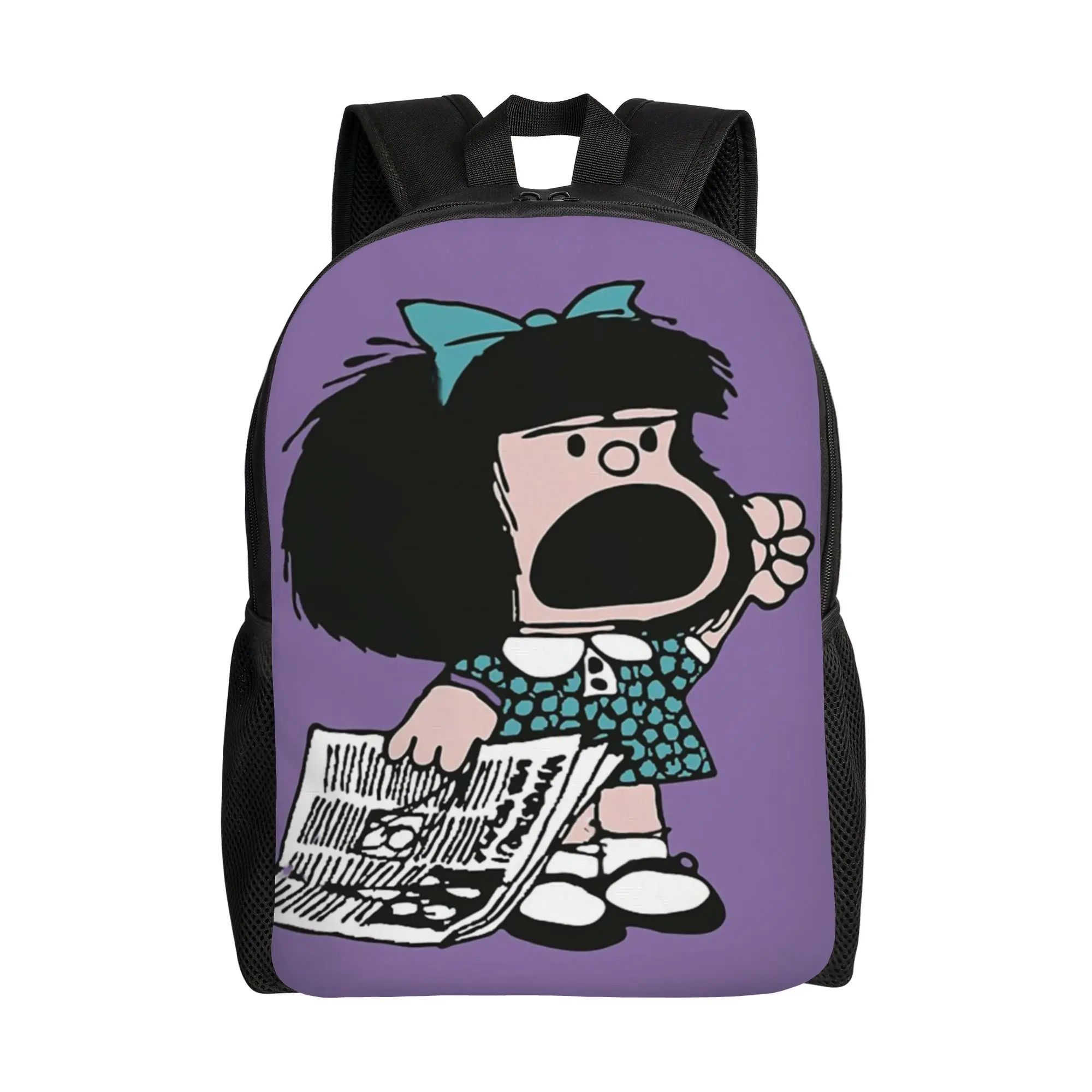 

Mafalda Teenage Backpack Sports High School Hiking Travel Cute Kawaii Cartoon Daypack for Men Women Laptop Shoulder Bag