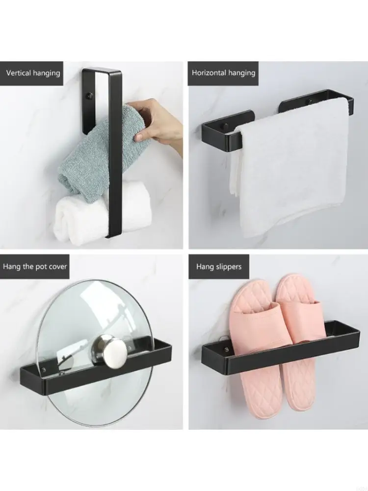  Strong Aluminum Adhesive Towel Bar 12 Inch Not Drill Wall Mounted Device Strong Adhesive Towel Rack for House