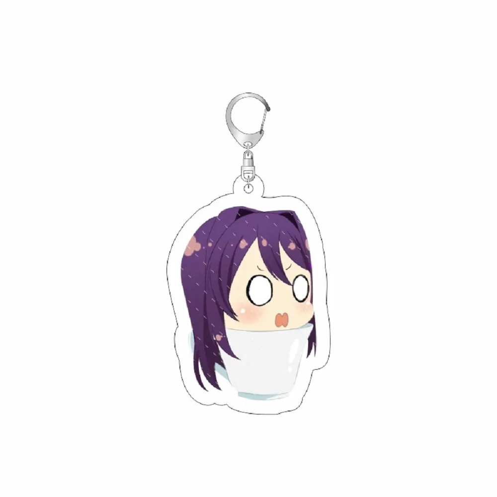 نادي دوكي الأدب! DDLC llavero أنيمي سايوري ناتسوكي يوري مونيكا الاكريليك الشكل المفاتيح المشجعين هدايا عيد الميلاد 6 سنتيمتر