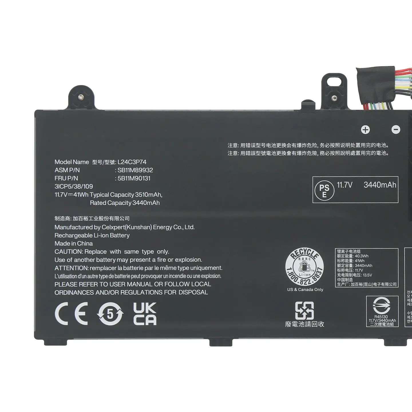 For L13 6 L24N4P72 L24D4P72 L24M4P72 L24N4P71 Laptop Battery 11.7V 41Wh L24C3P74