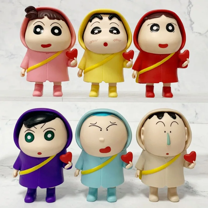 Kasugabe defense team Q version crayon Shinchan raincoat wax A Dai Xiaokui Hazama jade cute cartoon hand-made ornaments.