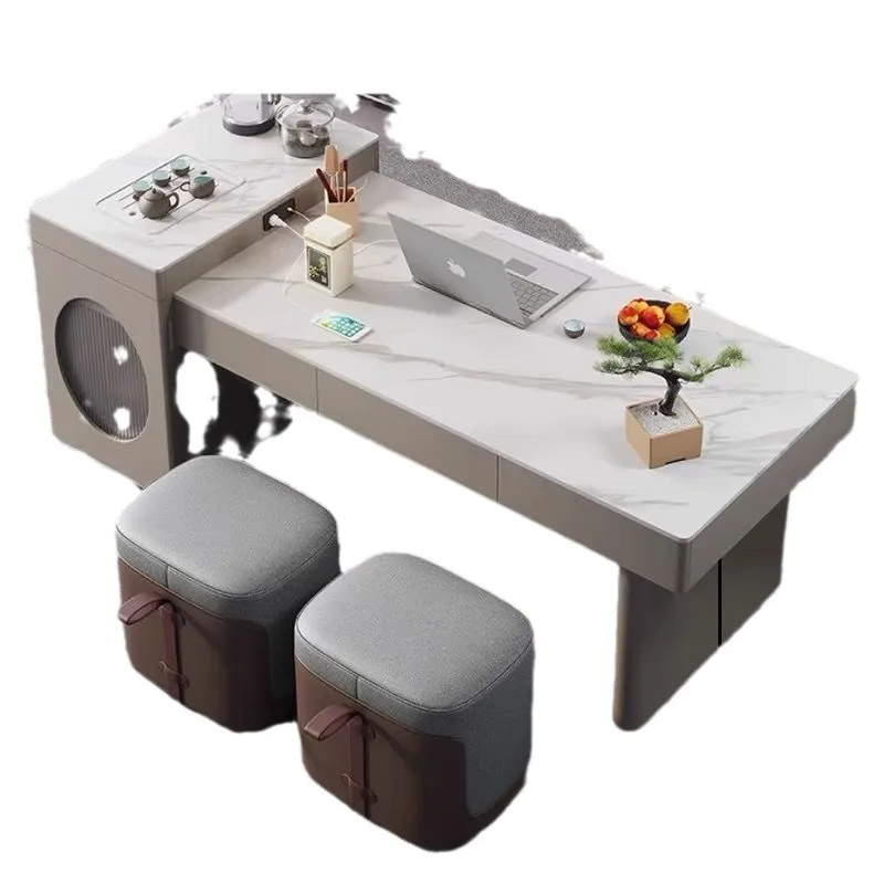 

Kung Fu tea table combination rock slab coffee table combination advanced telescopic Kung Fu tea table living room smart home