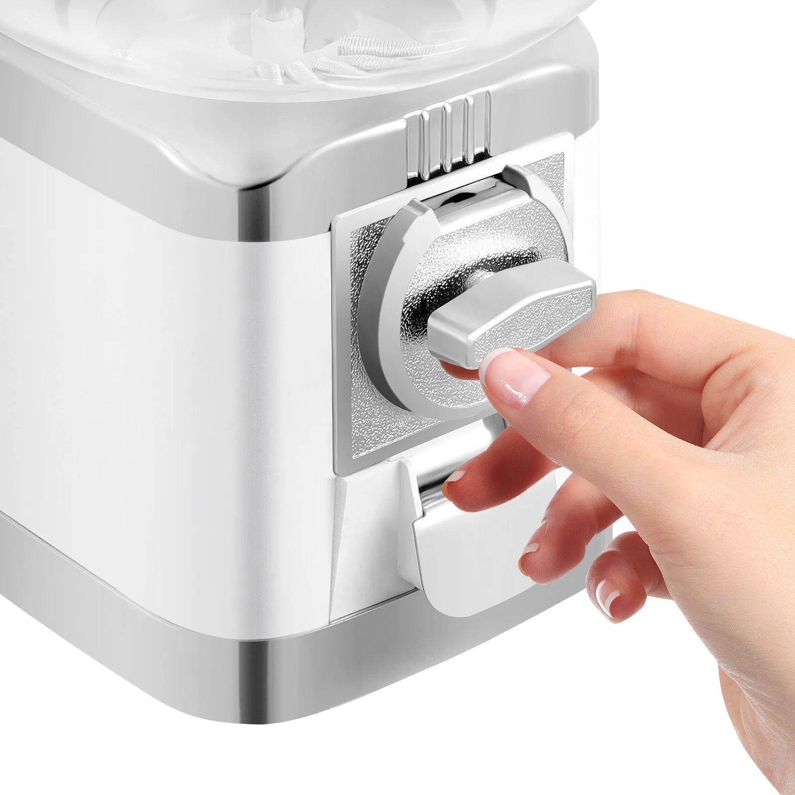 LM-202B 500 Capacity 1 Dollar Coin White Twister Ball Dispenser Vending Machine with Security Lock