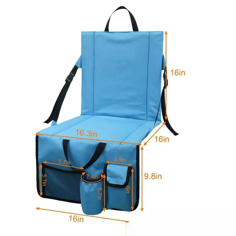 Outdoor Camping Seat Cushion With Storage Moisture-proof Picnic Mat For Stadium Beach Travel Chair Pad