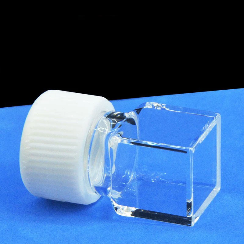 16mm quartz large screw spiral pattern five way colorimetric dish with insertable electrode UV 4.5ml