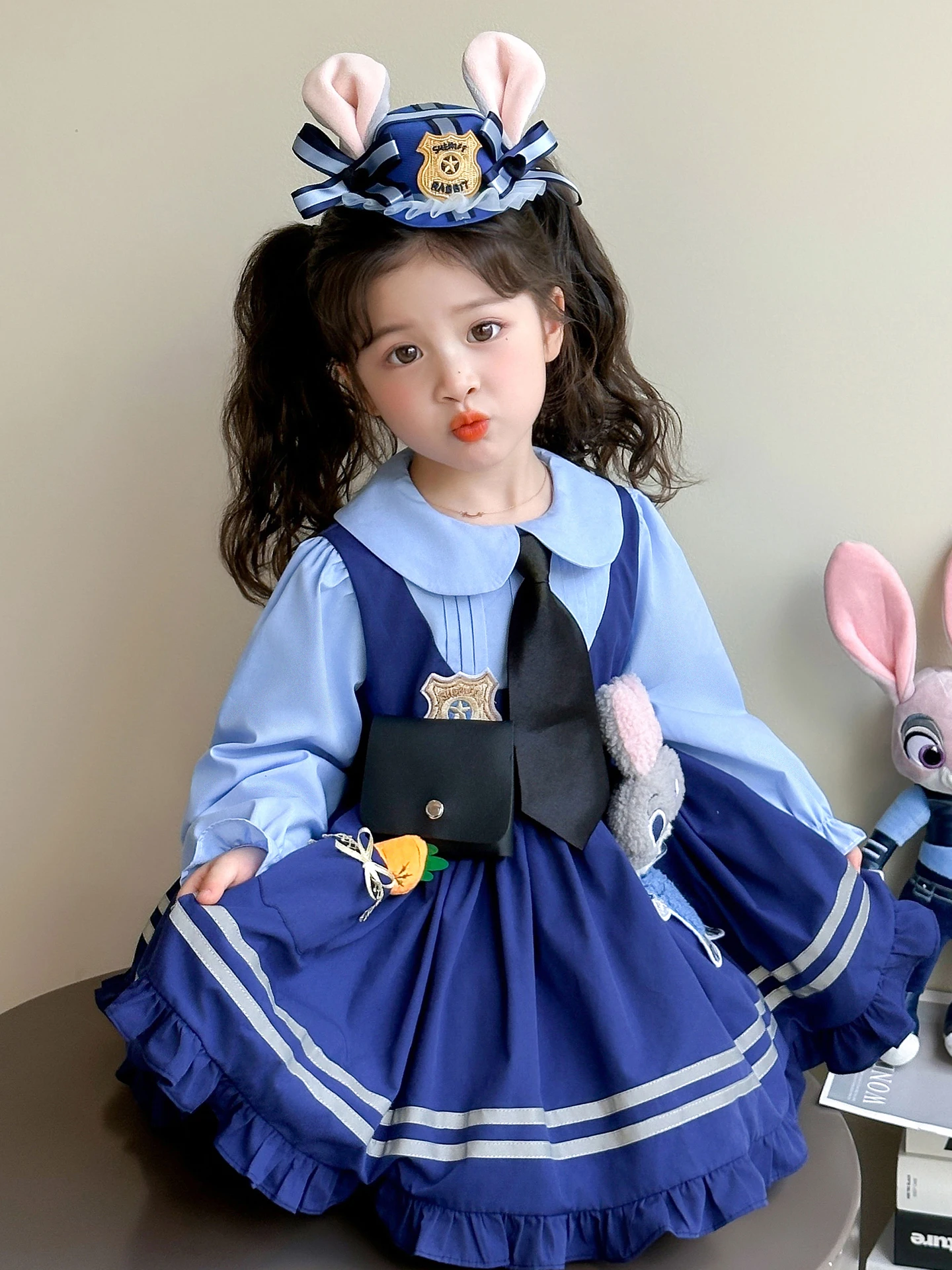 Automne Faion Judy lapin officier Lolita filles Dr enfants fou Animal Ci Cosplay doux longue Sve Princ jupe