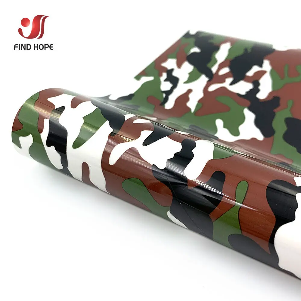 Camo Cloud Bloempatroon Warmteoverdracht Afdrukken Vinylfilm Opstrijkbare T-shirt HTV Maken Grafische DIY Textieltas Decor Voor Knippen