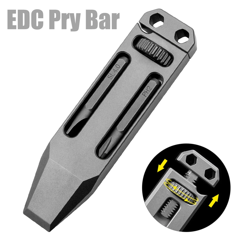 

Titanium Alloy Screwdriver Magnetic Small Maintenance Combination Multi-functional Hiking Outdoor EDC Tools Pocket Survival Tool