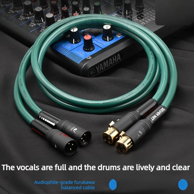 HiFi OCC Single Crystal Copper XLR Balanced Audio Cable 6N Mic Microphone Cable for Mixer