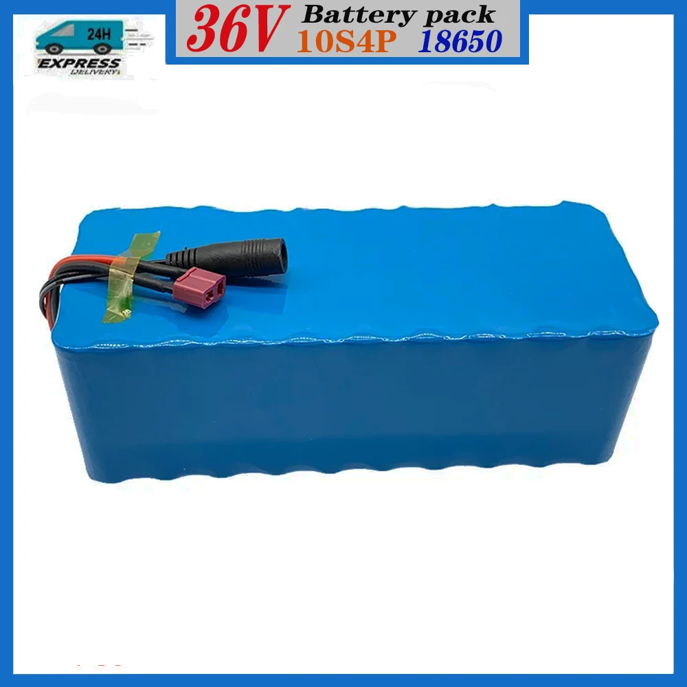 

10S4P 35000mAh Battery Pack 500- 1000W High Power 42V Solar Panels Suitable for 36V motor Wiht BMS/30A Fuse+Charger