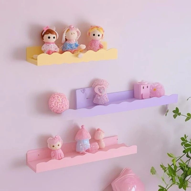 Hölzernes Wandmontiertes Spitzen-Aufbewahrungsregal für Wohnzimmer, Schlafzimmer-Dekoration, Actionfiguren-Präsentationsständer im Schlichten Design