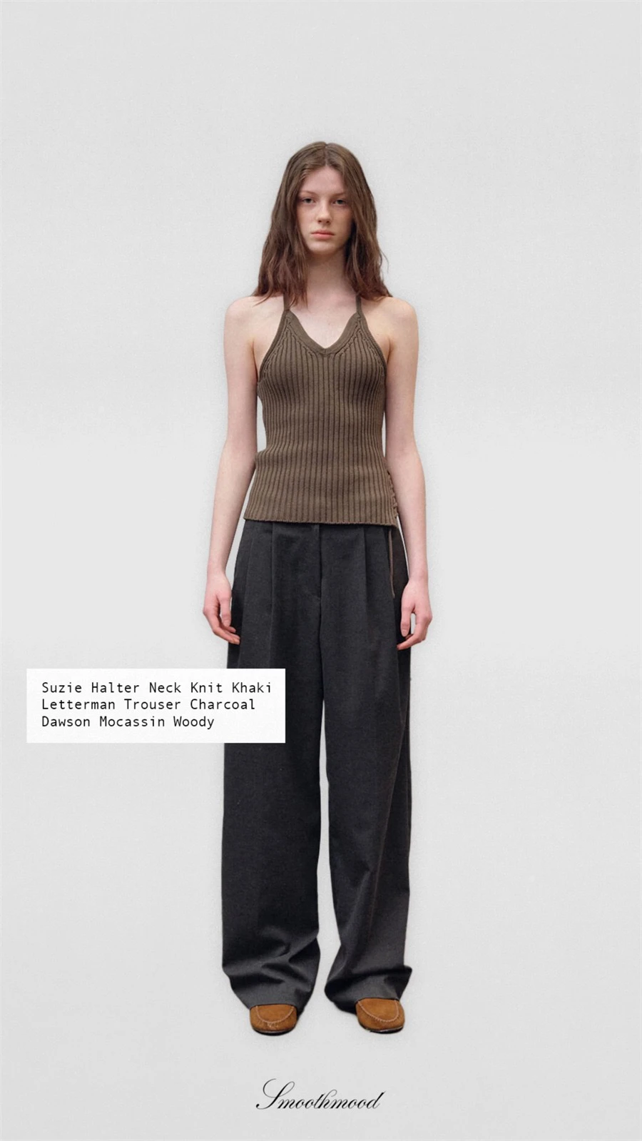 

PREON Retro Versatile Pleated High Waist Loose Casual Wide Leg Pants Smooth Commute Sle Long Straight Tube Trousers