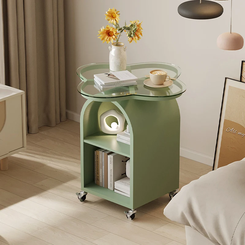 

Mobile Side Table Irregular Japanese Aesthetic Flower Cool Side Table Minimalist Cute Stoliki Kawowe Living Room Furniture