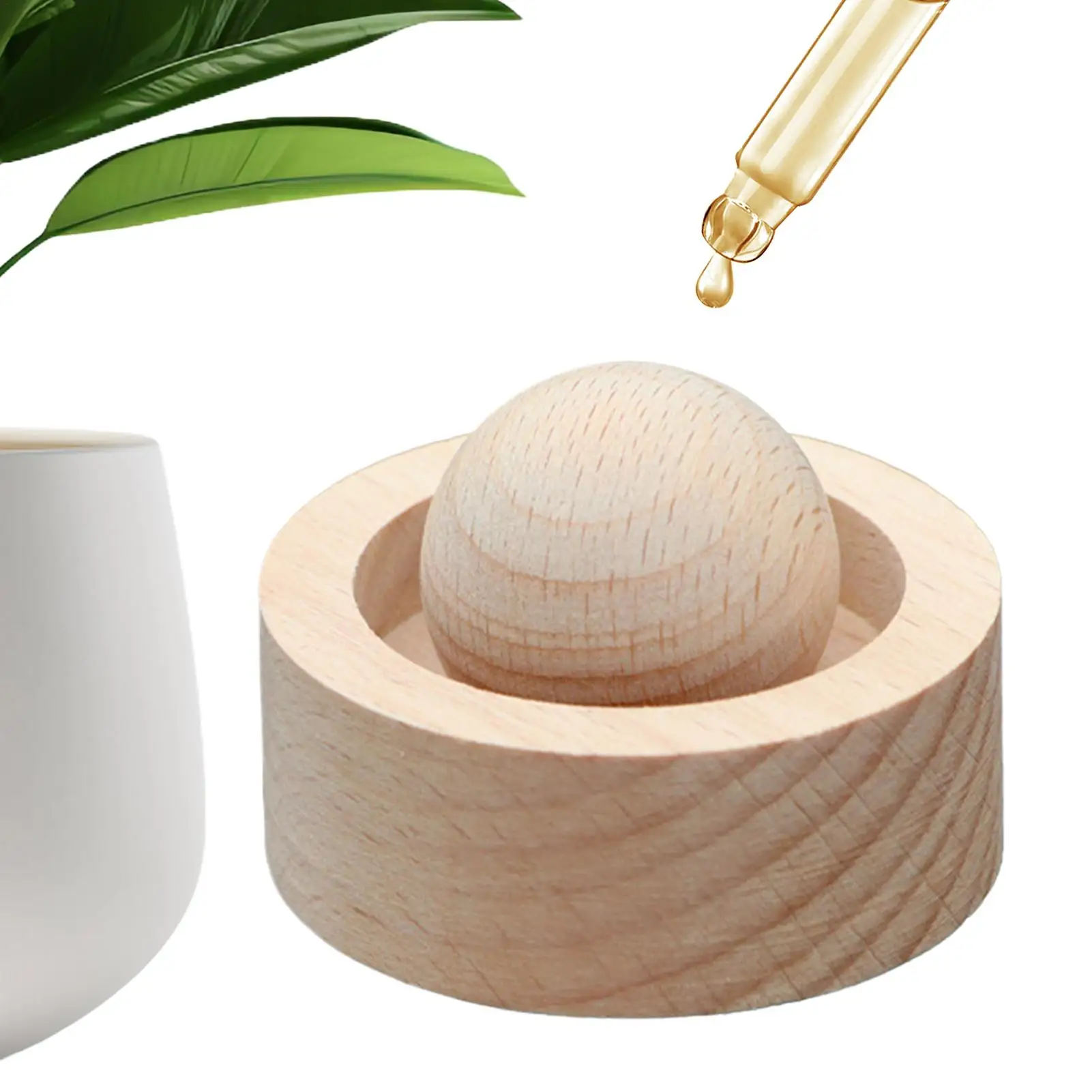 Car Essential Oil Diffuser Made Of Natural Wood Mini Cute Fragrance Diffuser Suitable Air Purification Table Decoration