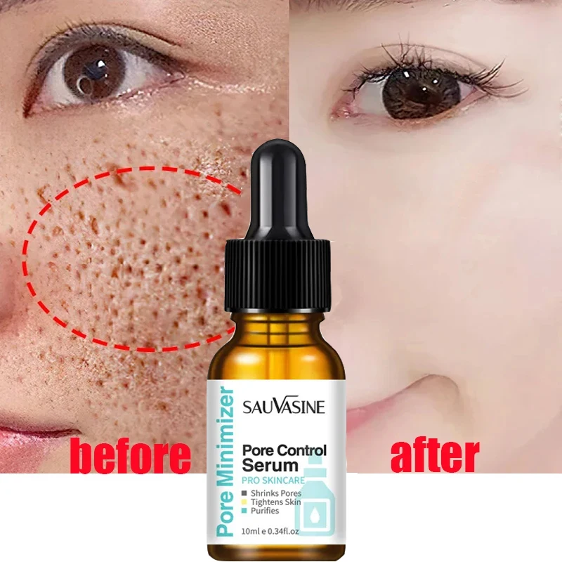 Pore Shrinking Facial Serum Remove Large Pores Tightening Repair Pore Minimizing Blackhead Removal Oil Control Smooth Skin Care