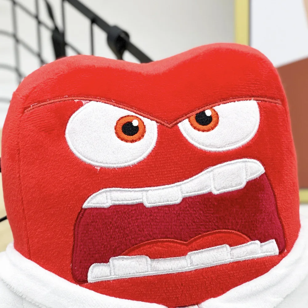 Anime Movie Inside Out Anger Cartoon Figure Plush Toy Stuffed Dolls 25CM