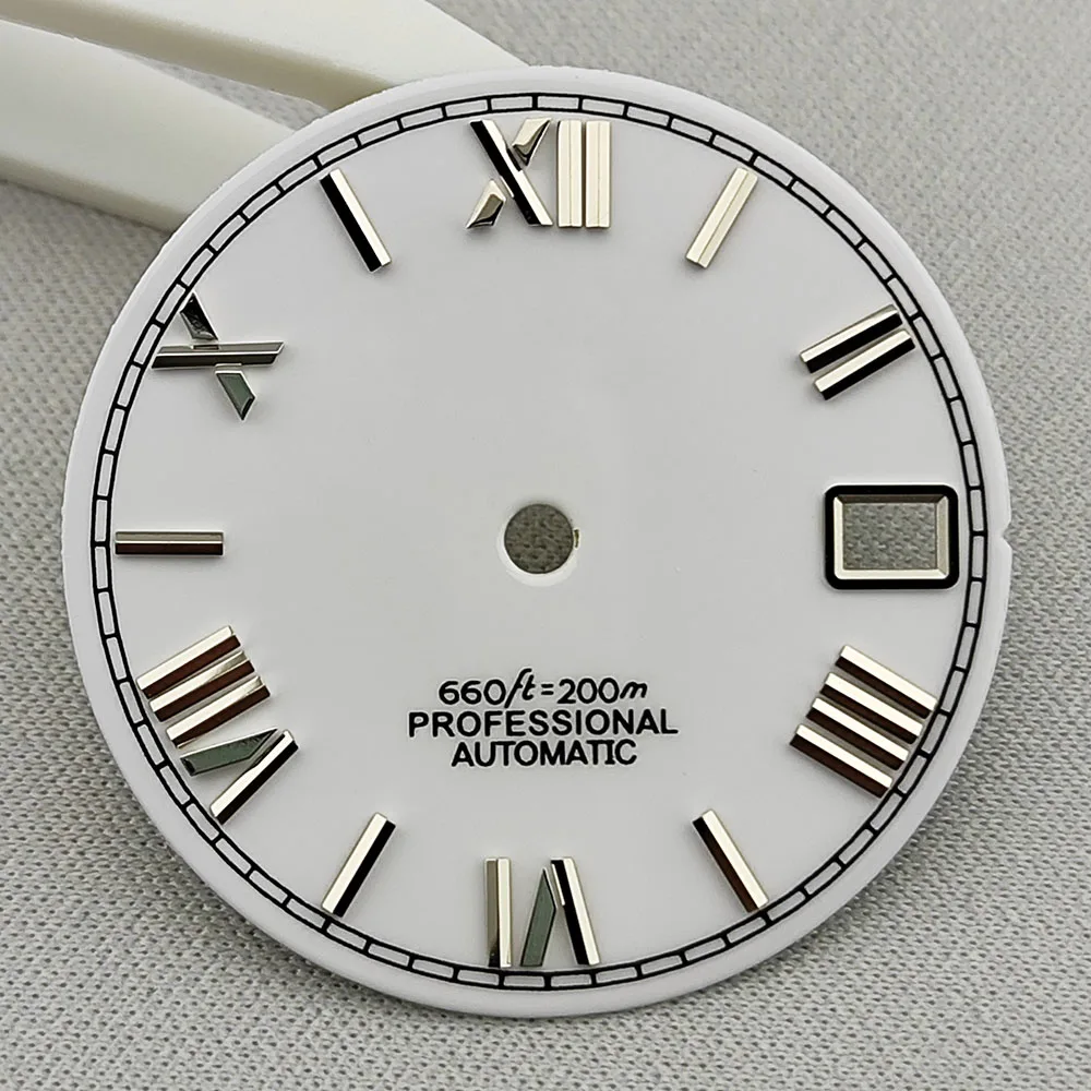Mostrador de relógio nh35 de 28.5mm, mostrador s adequado para movimento nh35 nh36, ferramenta de reparo de acessórios de relógio
