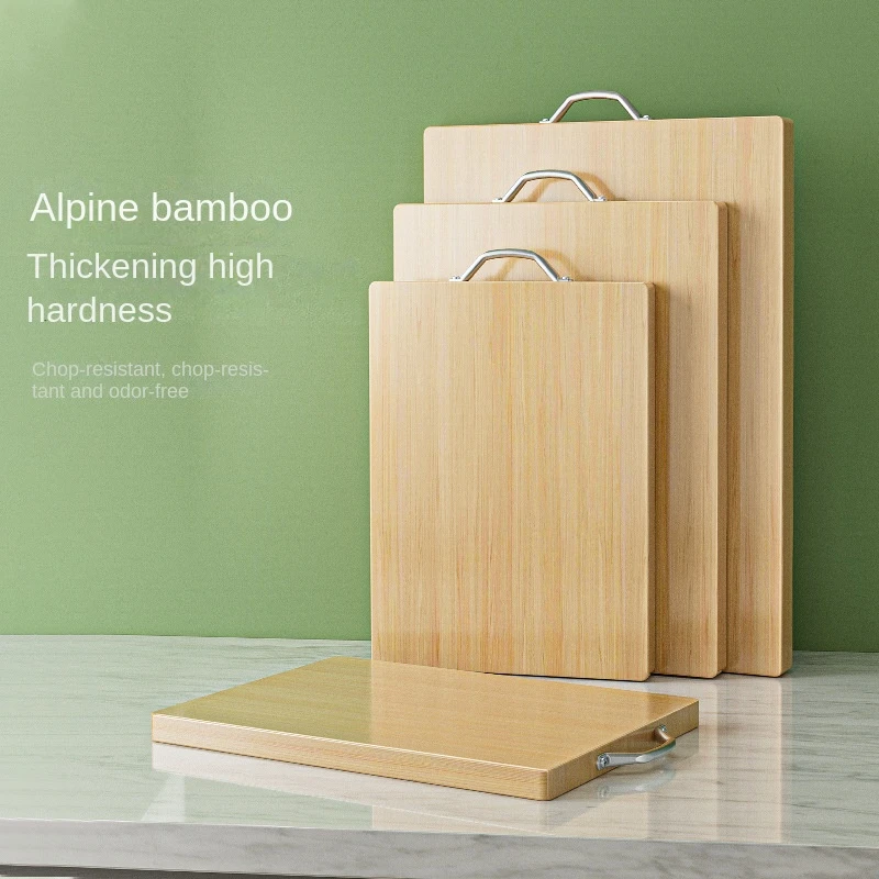 Double Sided Solid Wood Cutting Board Antibacterial Anti Mold Thick for Meat Noodles Fruits Vegetables Kitchen