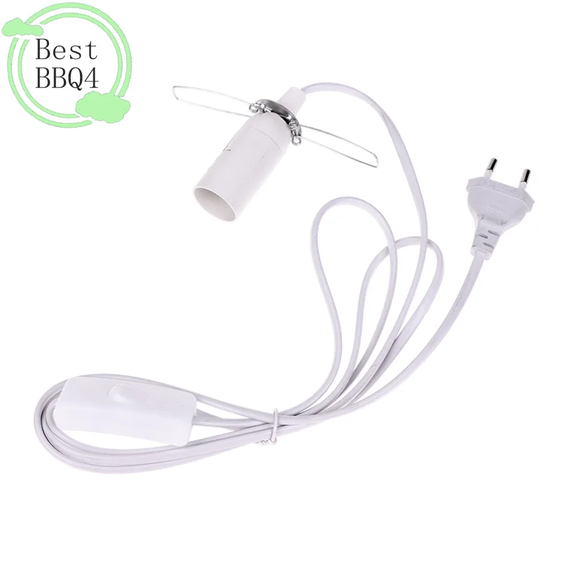 (BBQ4)EU Plug E14 Hanglamp Holder Light Bulbs Socket With Switch Wire 1.55m Power Cord Cable For Pendant Fixture Hang Lamp