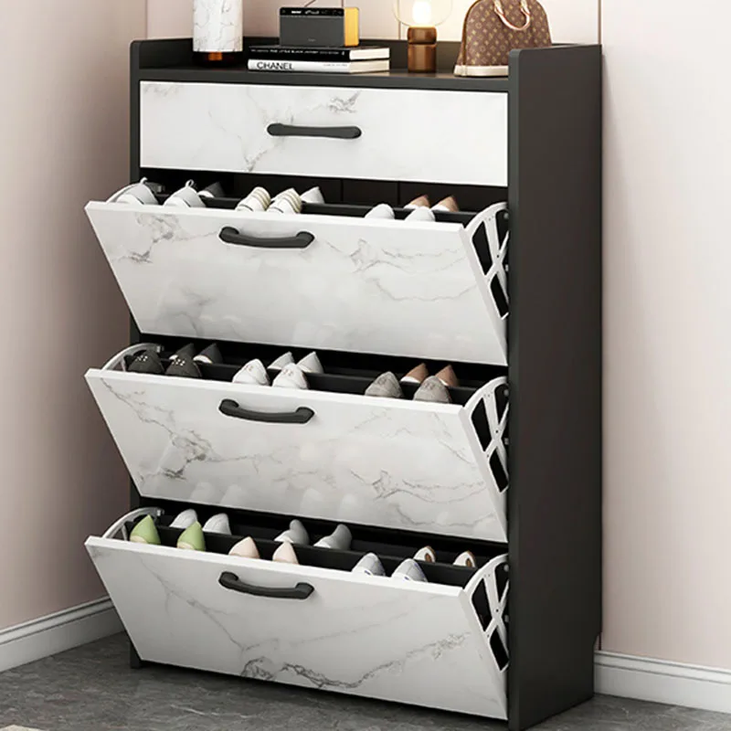 Multifunction Minimalist Shoe Cabinet Wood Hallway Space Saving Nordic Storage Shoe Organizer Vertical Luxury Narrow Furniture