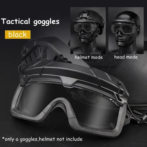 Imagen 2 del producto Gafas tácticas de Paintball Airsoft a prueba de viento antivaho CS juego de guerra gafas de protección para senderismo se adapta al casco táctico