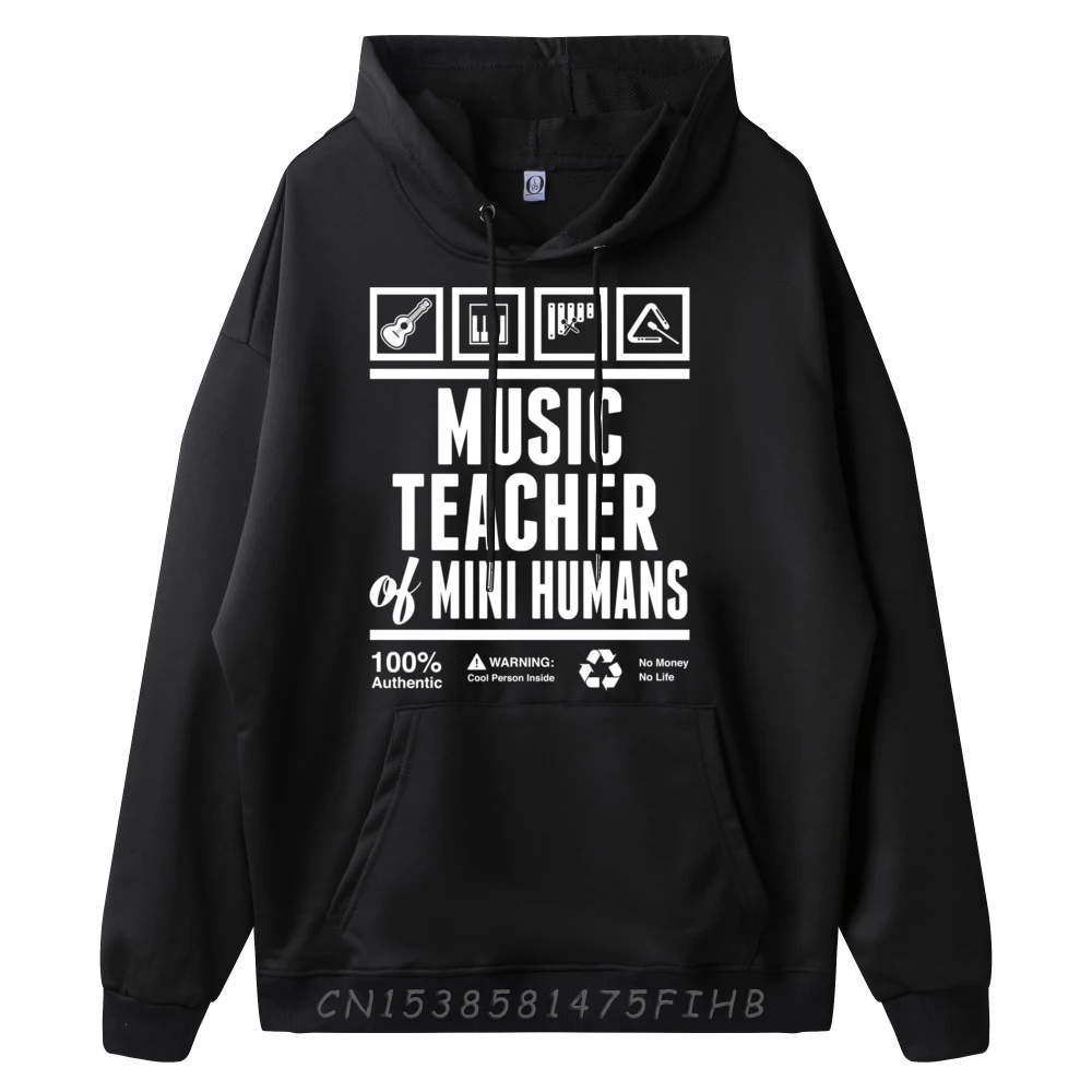 Funny Music Teacher of Mini Humans Information Design Luxury Designer Breathable Oversized Hoodies Men Hip Hop