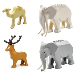 MOC City Animal Building Blocks Street View Zoo Elephant Camel deer Farm Scene Accessories Building Blocks Children Toys Model