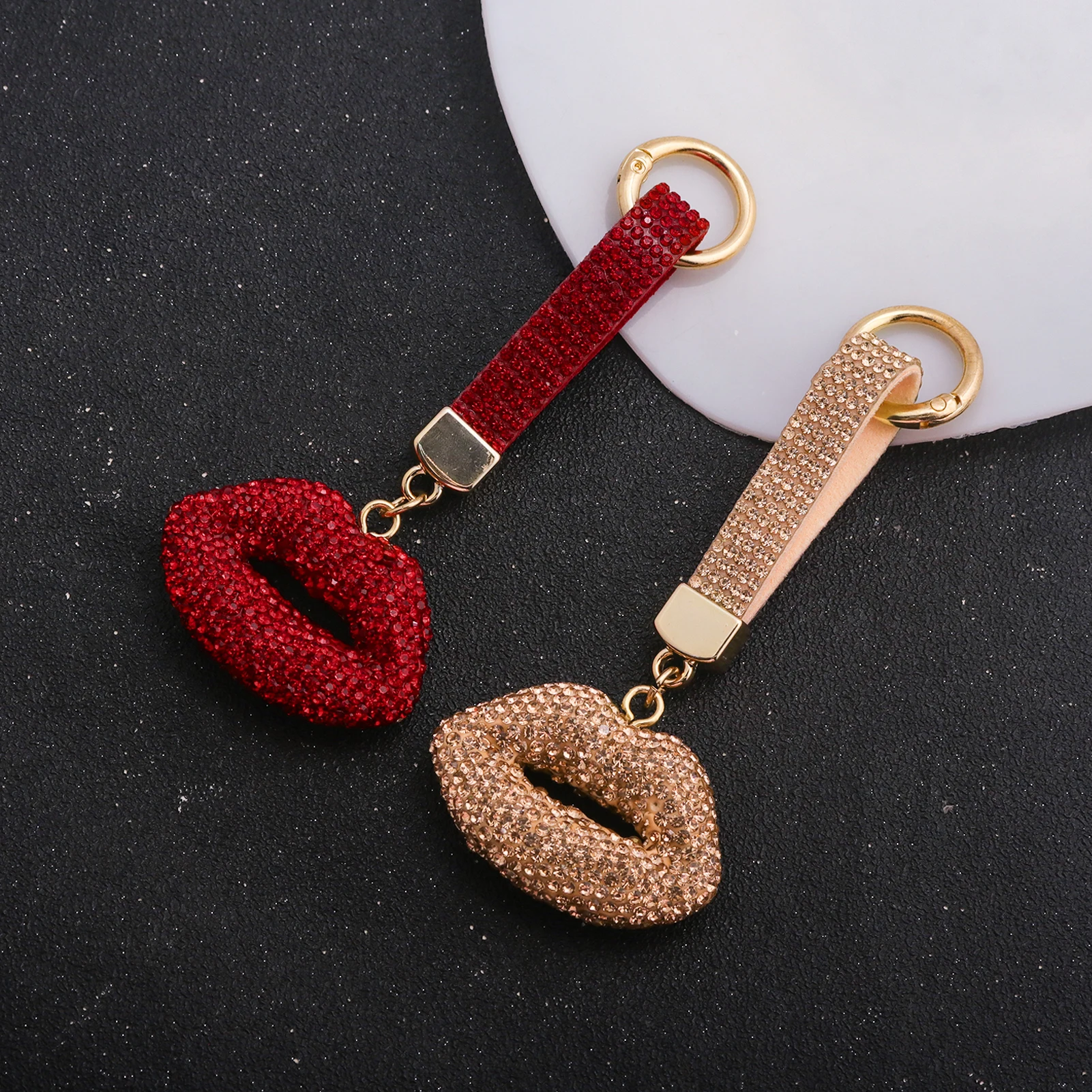 Cute Colorful Fish Shaped Bag Charms Personalized Beaded Keychains Handbag Charm Accessories Key Rings For Women