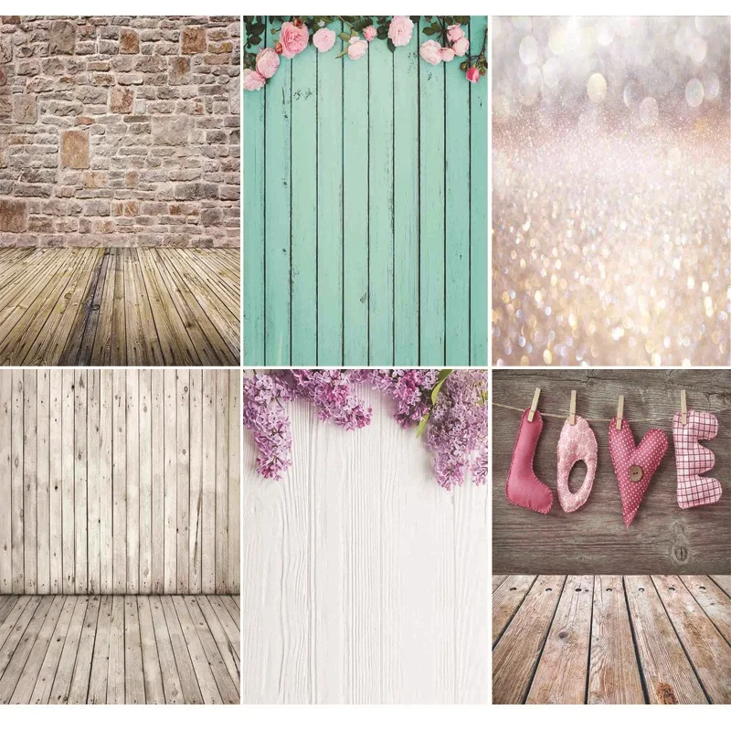 

SHENGYONGBAO Digital Printed Photography Backdrops Brick Wall and floor Theme Photo Studio Background NN-01