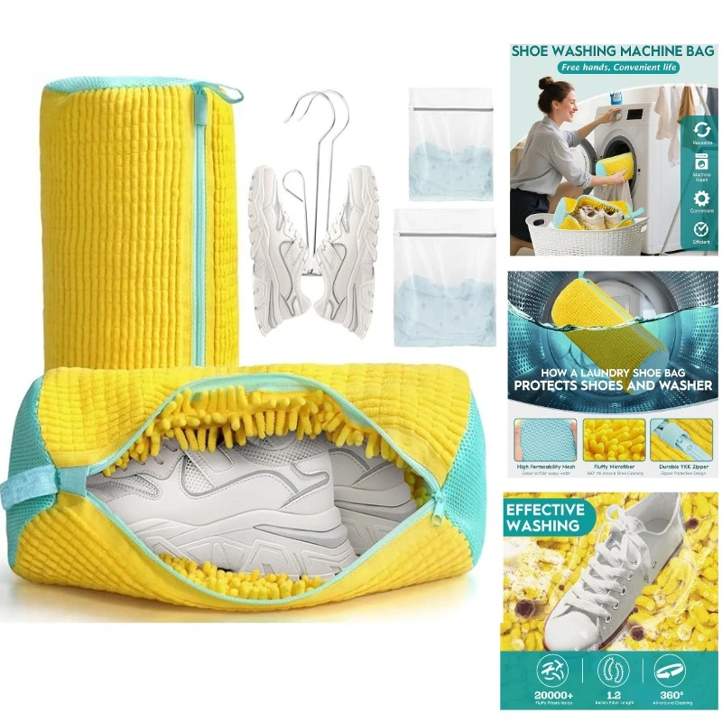 Sneaker Laundry Bag for Washing Machines and Dryers, Made of Ultra-fine Microfiber Suede, Suitable for All Kinds of Shoes