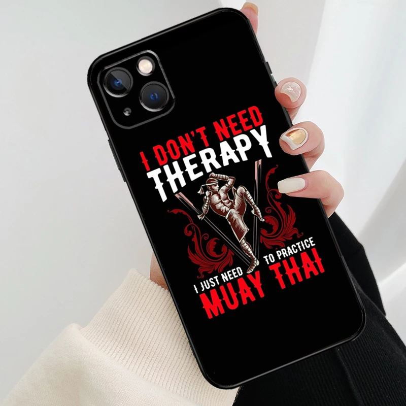 Muay Thai Fight Boxing Phone Case For iPhone 13 12 11 14 15 16 Pro Max Mini X XS Max XR Plus Case Back Cover